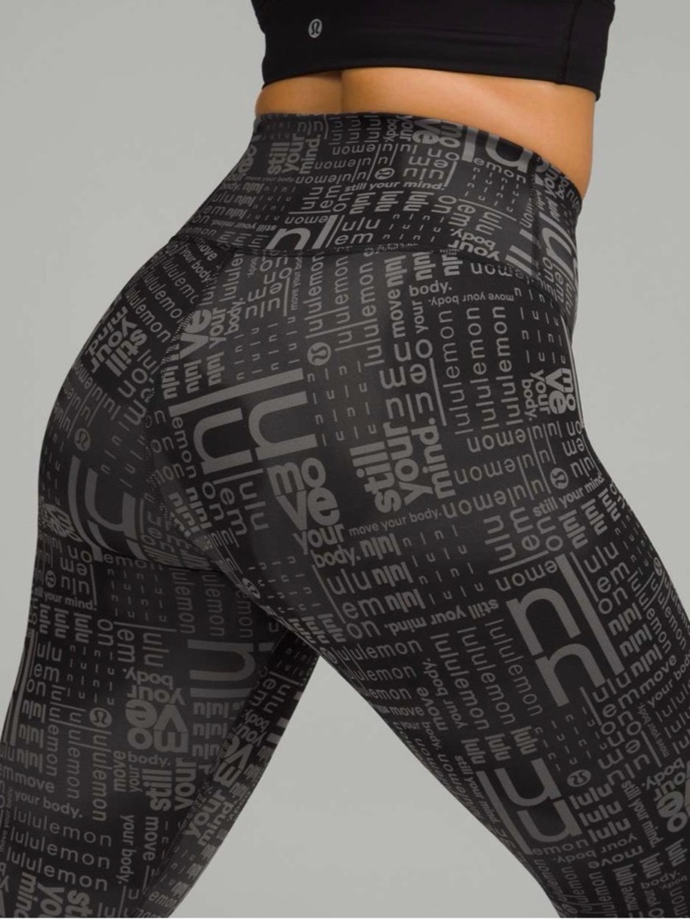 Lululemon Wunder Train Contour Fit‎ High-Rise Tight 25" Ombre Black Multi W5EOGS